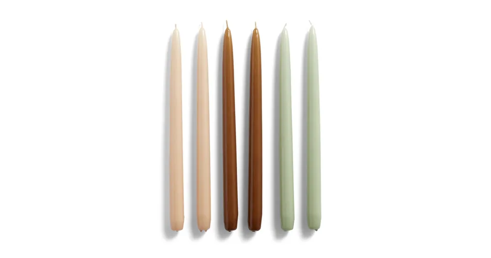 Časově Omezené Set 6 ks sviečok Conical Peach Caramel Mint