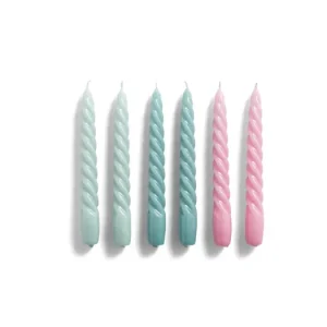 Set 6 ks svíček Twist Arctic Teal Pink Výprodej