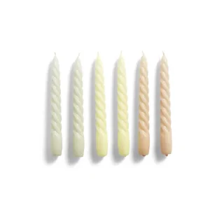 Set 6 ks sviečok Twist Beige Citrus Peach Expresní Doručení