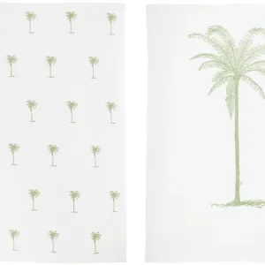 Časově Omezené Set bavlněných kuchyňských utěrek Palm Tree - 2 ks