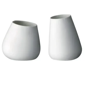Set bílých porcelánových svícnů Roundy Poslední Šance