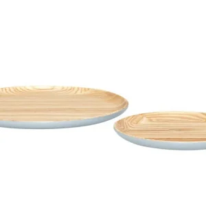 Koupit Online Set kulatých podnosů Grey Oak