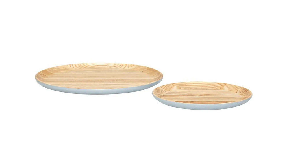 Koupit Online Set kulatých podnosů Grey Oak