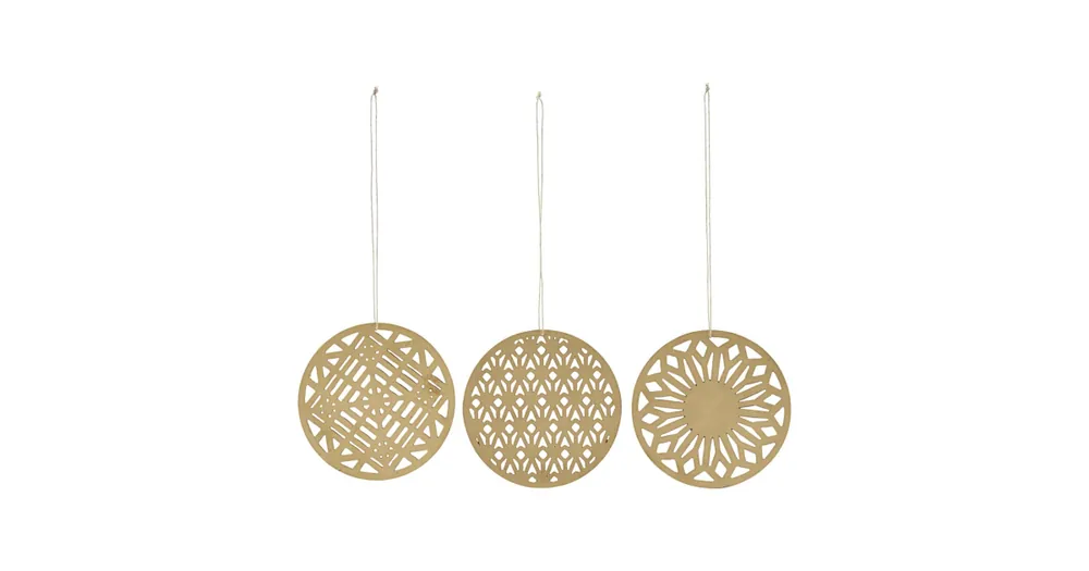 Set tří zlatých ornamentů Stroke Výprodej