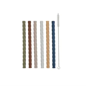 Silikonová brčka Mellow Mix Color II - set 6 ks Horká Nabídka