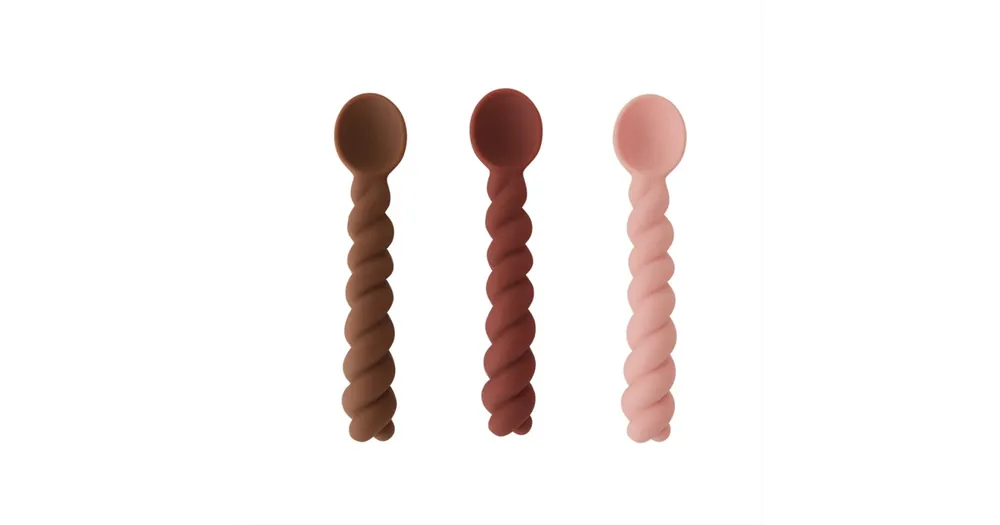 Pouze Dnes Silikonové lžičky Mellow Rose - set 3 ks