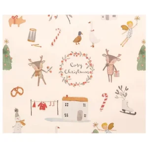 Vianočný baliaci papier Cosy Christmas Off White 10 m Poslední Šance