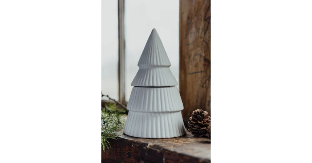 Vánoční dóza Skogsvik White 19 cm Akce