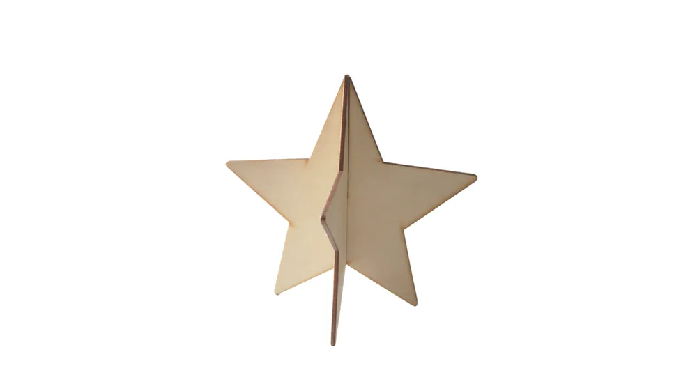 Pouze Dnes Vánoční dřevěná hvězda Deco Star malá