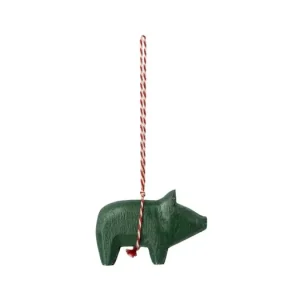 Vánoční dřevěná ozdoba Pig Dark Green Dokud Zásoby Vydrží