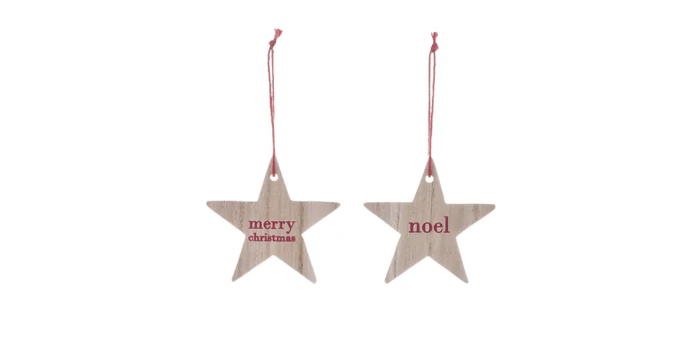 Vánoční dřevěné ozdoby Noel – set 2 ks Víkendová Akce