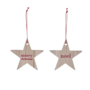 Vianočné drevené ozdoby Noel – set 2 ks Akce