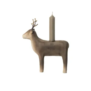 Vánoční dřevěný svícen Reindeer Large Omezená Nabídka