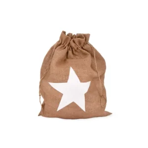 Vianočné jutové vrecúško Jute with Star Finální Výprodej