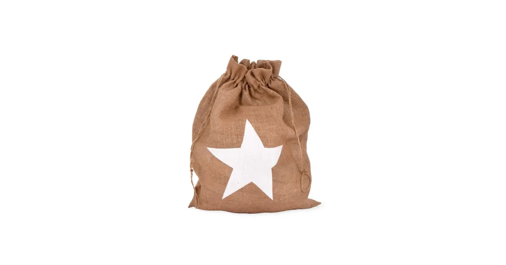 Vianočné jutové vrecúško Jute with Star Finální Výprodej