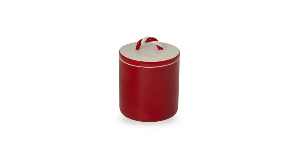 Vianočná keramická dóza Polka Red 15 cm Dokud Zásoby Vydrží