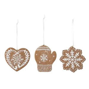 Vianočné odzoby Gingerbread II - set 3 ks Nejlepší Volba