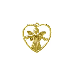 Vánoční ozdoba Angel in Heart Gold 7 cm Autentický