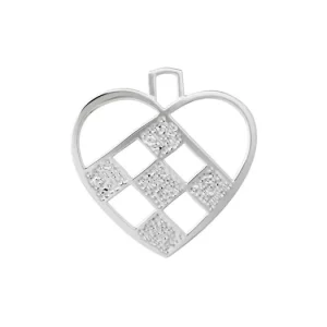 Cenový Hit Vánoční ozdoba Braided Heart Silver 12 cm