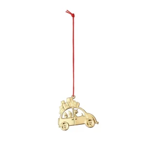 Vánoční ozdoba Christmas Car Gold 6,5 cm Nejlepší Cena