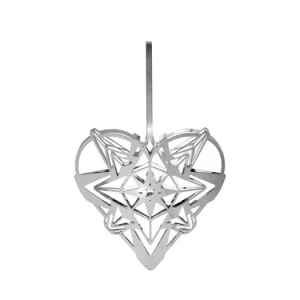Autentický Strieborné vianočné srdce 12,8 cm