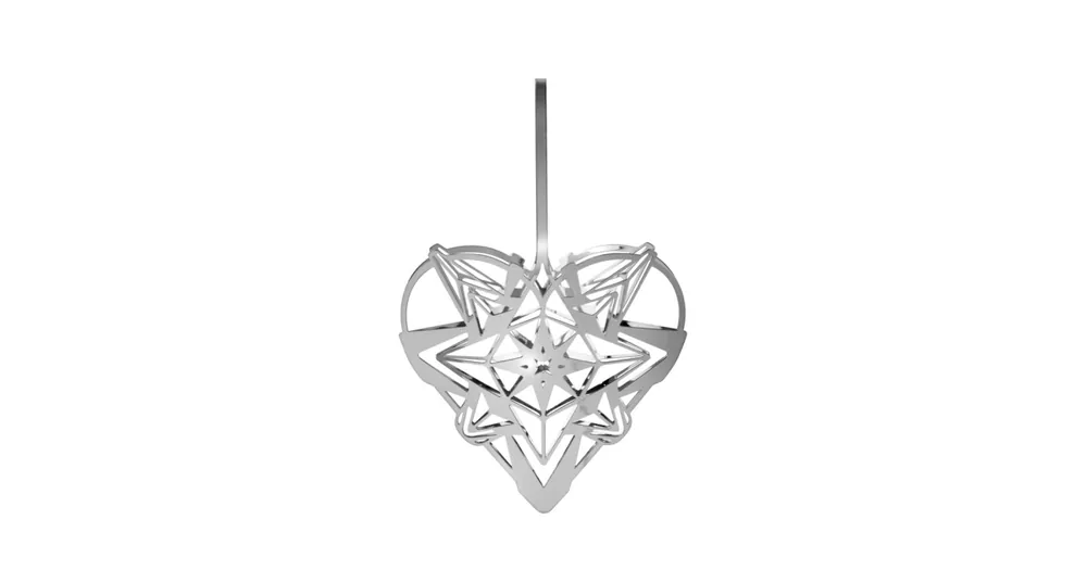 Autentický Strieborné vianočné srdce 12,8 cm