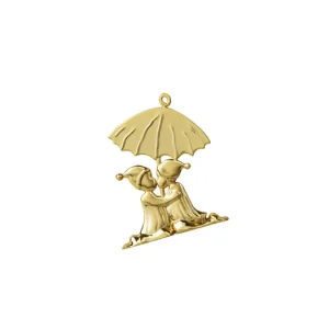 Vánoční ozdoba Christmas Kiss Gold 8 cm Autentický