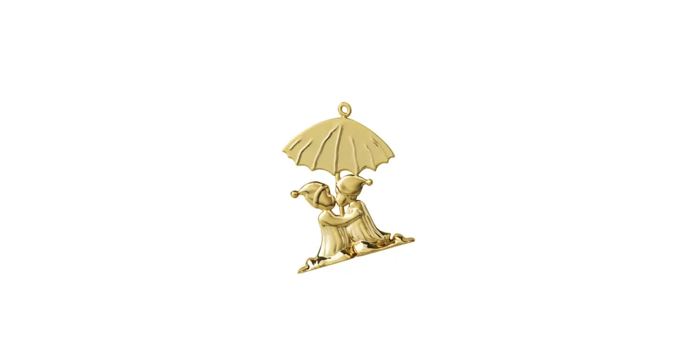 Vianočná ozdoba Christmas Kiss Gold 8 cm Nová Kolekce