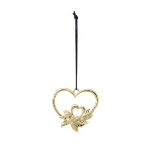 Nejprodávanější Vianočná ozdoba Double Heart Gold 7 cm