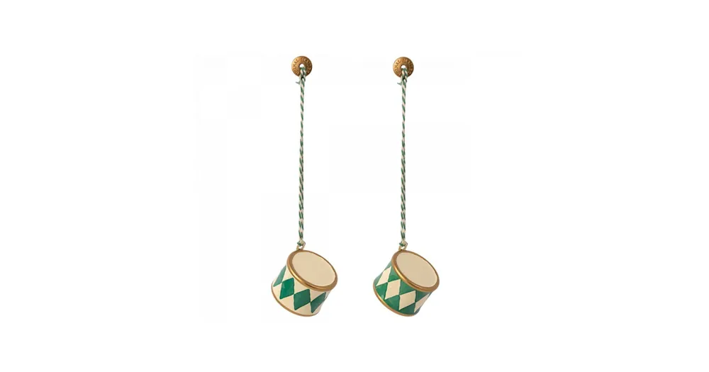 Vánoční ozdoba Drum Small Green - set 2 ks Nakupujte Hned