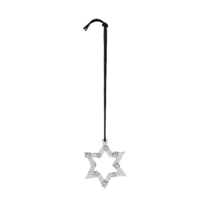 Finální Výprodej Vianočná ozdoba Flower Star Silver 7,5 cm