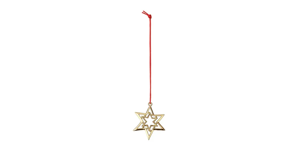 Vánoční ozdoba Trundle Star Gold 8 cm Autentický