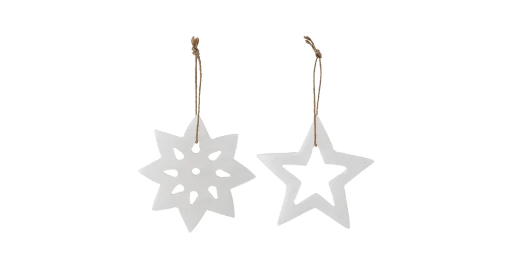Vánoční ozdoby Alabaster White - set 2 ks Dokud Zásoby Vydrží