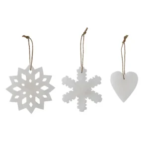 Hit Sezóny Vánoční ozdoby Alabaster White - set 3 ks