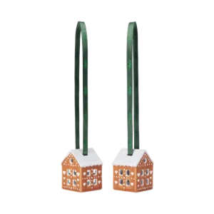 Vánoční ozdoby domečky Gingerbread - set 2 ks Novinka