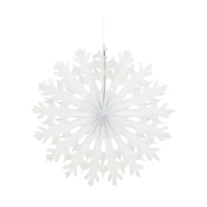 Vianočná papierová dekorácia Fold White 45 cm Zlevněný