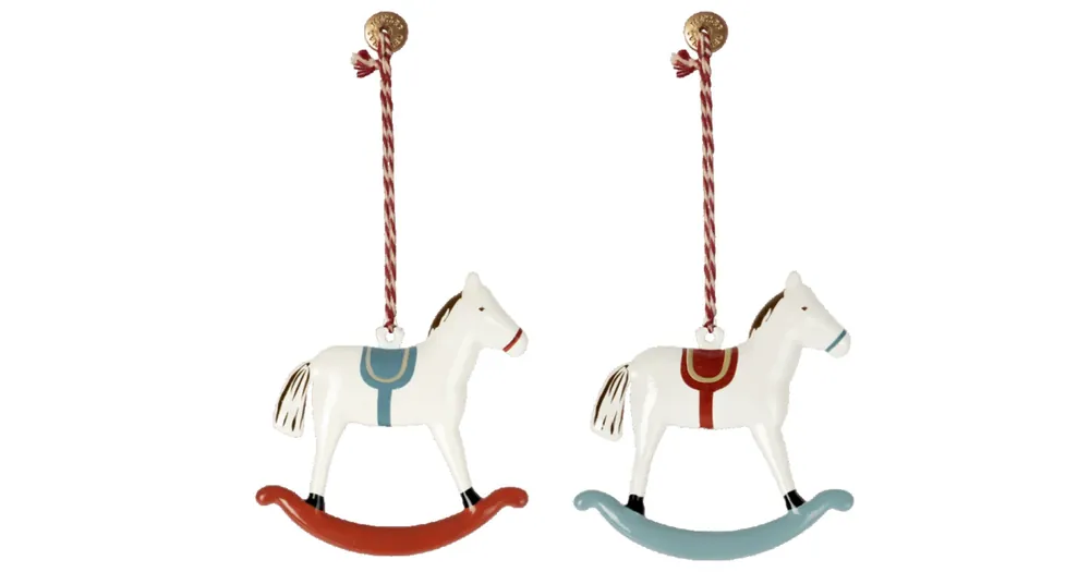 Vánoční plechová ozdoba Rocking Horse - set 2 ks Must-Have
