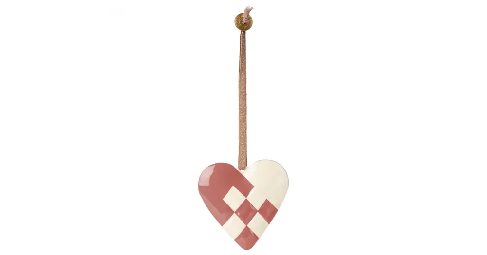 Vrácení Zdarma Vánoční plechová ozdoba Braided Heart Light Purple