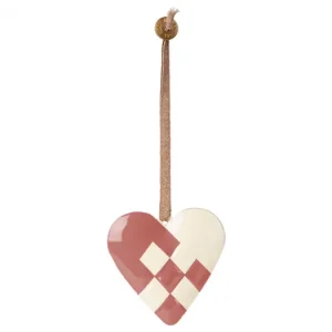Vianočná plechová ozdoba Braided Heart Light Purple Akční Nabídka