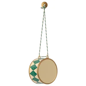 Vánoční plechová ozdoba Drum Large Green Expresní Doručení