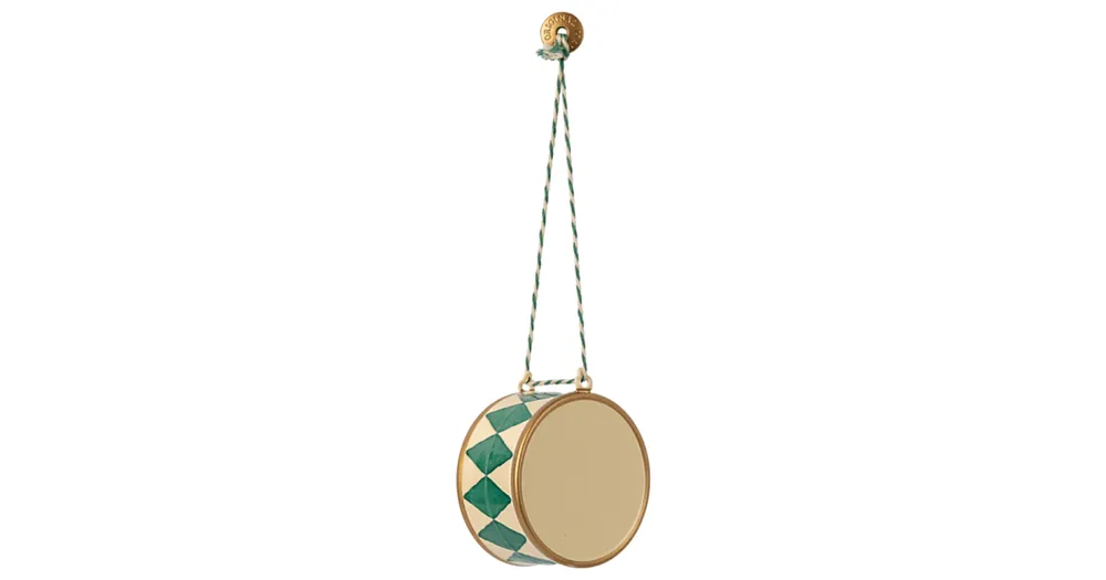 Vianočná plechová ozdoba Drum Large Green Pouze Dnes