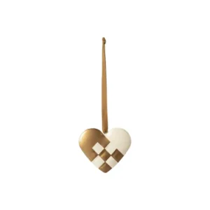 Vianočná plechová ozdoba Heart Gold Small Časově Omezené