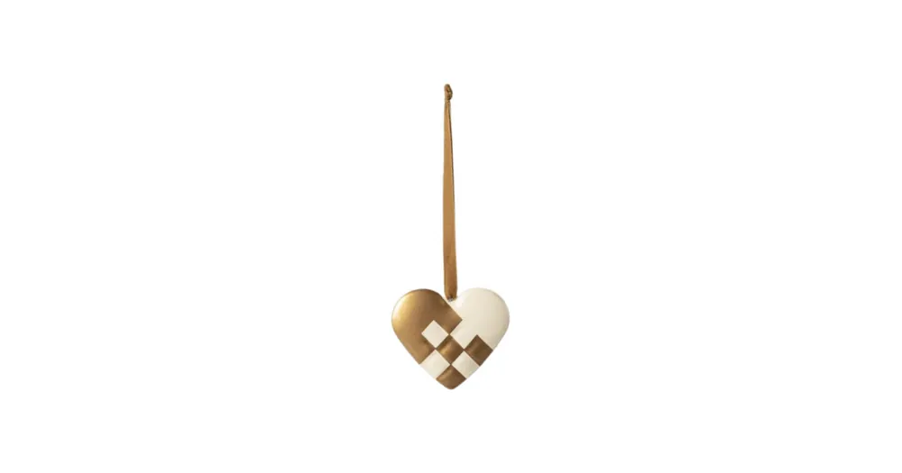 Vianočná plechová ozdoba Heart Gold Small Časově Omezené