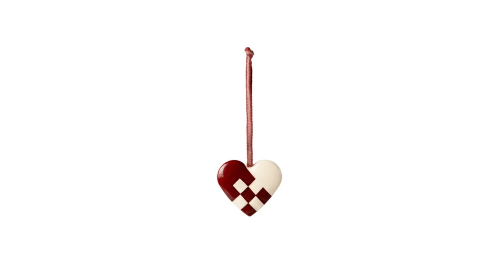 Akce Vánoční plechová ozdoba Heart Red Small