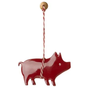 Vánoční plechová ozdoba Pig Red Cenově Výhodný