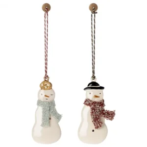 Vánoční plechová ozdoba Snowman - set 2 ks Must-Have