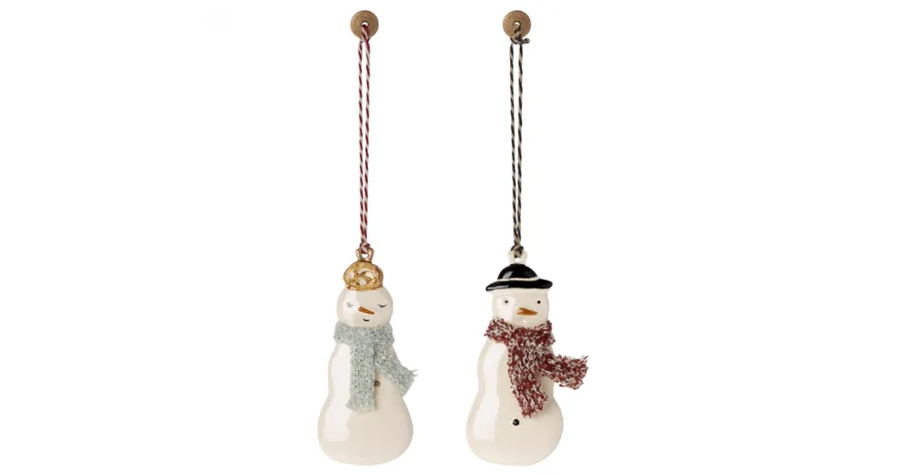 Vánoční plechová ozdoba Snowman - set 2 ks Must-Have