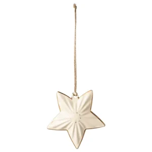 Vianočná plechová ozdoba Star Off White Akční Nabídka