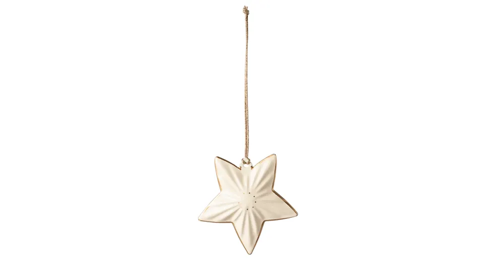 Vianočná plechová ozdoba Star Off White Akční Nabídka