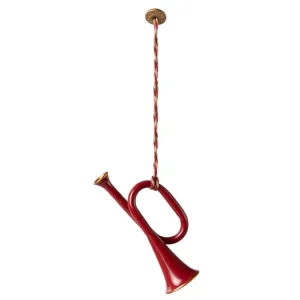 Časově Omezené Vianočná plechová ozdoba Trumpet Red